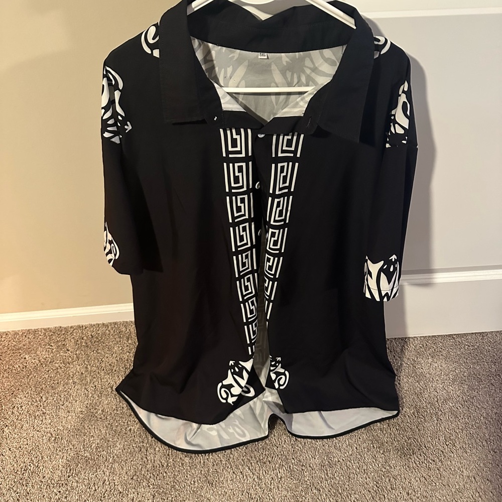 Stylish Black and White mens Top